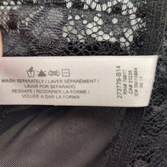 Victorias Secret Underwire Black Sheer Lace Side Zip Lingerie Bustier Corset 34B - Picture 12 of 16